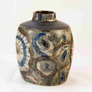 royal copenhagen nils thorsson tiedye pattern vase product number 870 over 3257